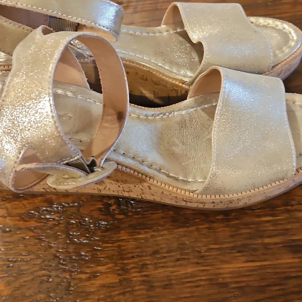 Bernardo Metallic Gold Sandals Worn Once